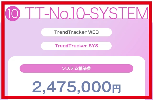 TT-No.10-SYSTEMの販売代金247万5,000円