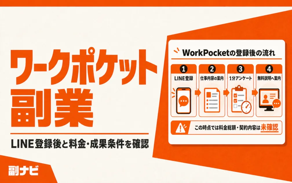 ワークポケット副業は怪しい？実際にLINE登録して料金・仕事内容を調査