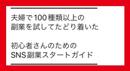 初心者向けSNS副業スタートガイドを案内するメッセージ